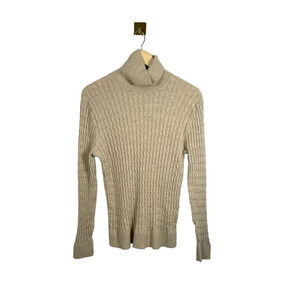 Abercrombie & Fitch Merino Wool Blend Mock Neck Sweater in Tan Size M